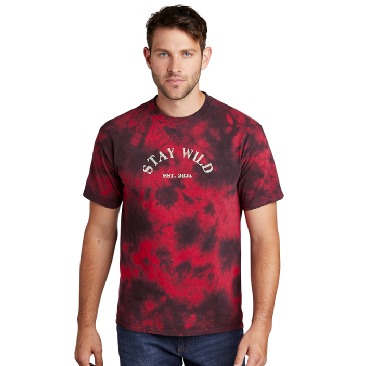 Stay Wild Embroidered Tie-Dye Tee PC145