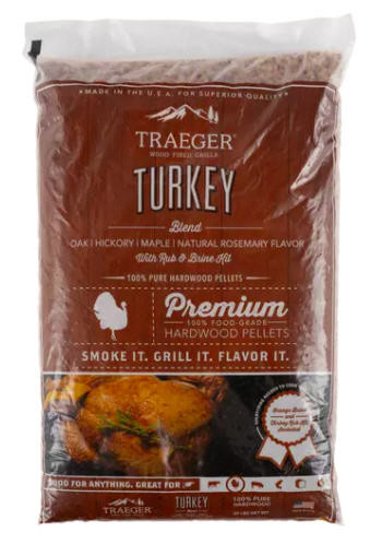 TRAEGER TURKEY BLEND W/ BRINE KIT WOOD PELLETS