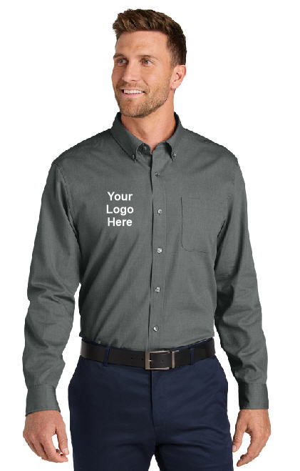 W816 Port Authority® Long Sleeve Nailhead Easy Care Shirt - SaverSystems
