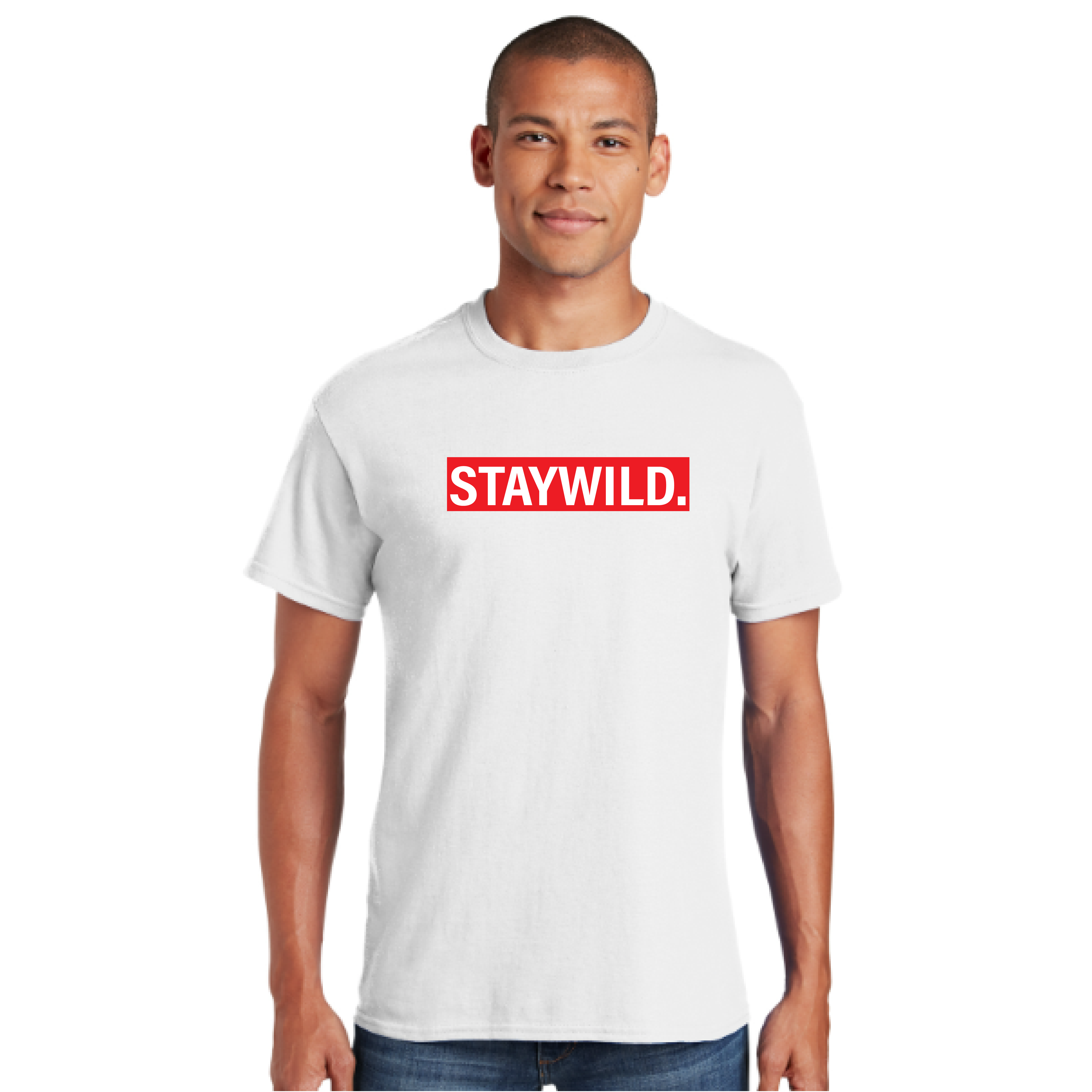 Stay Wild Red Logo Tee PC54