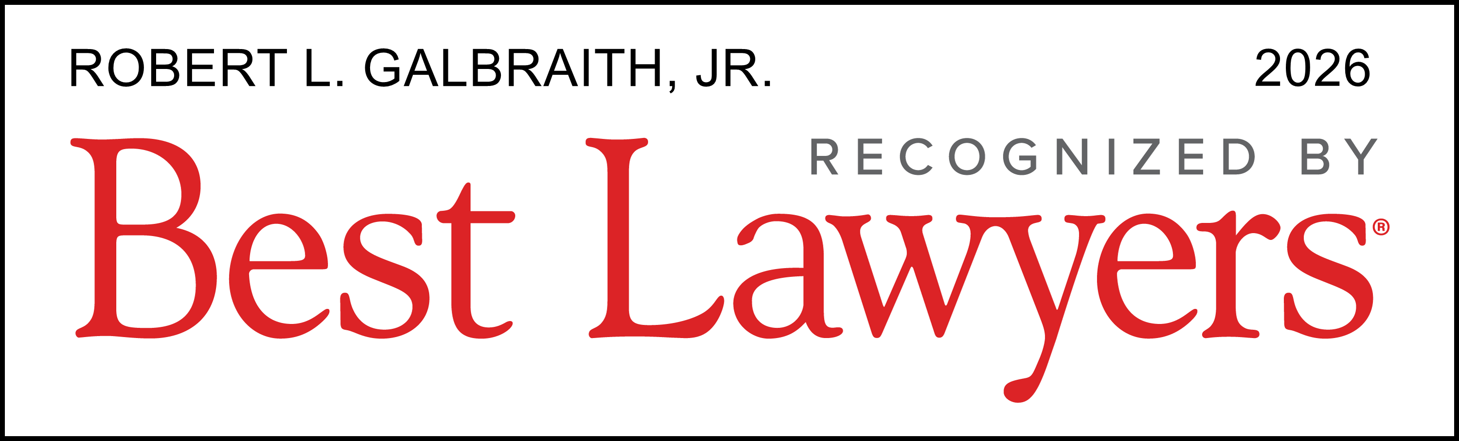 Best Lawyers logo for Robert Galbraith