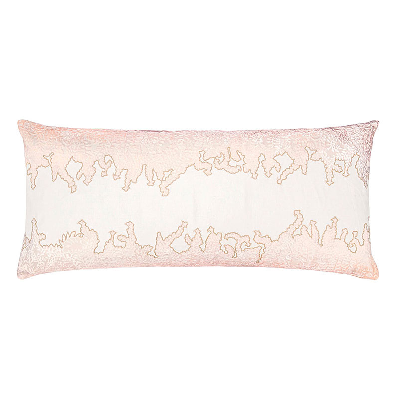 Ferns Appliqued Linen Decorative Pillow By Kevin O'Brien Studio