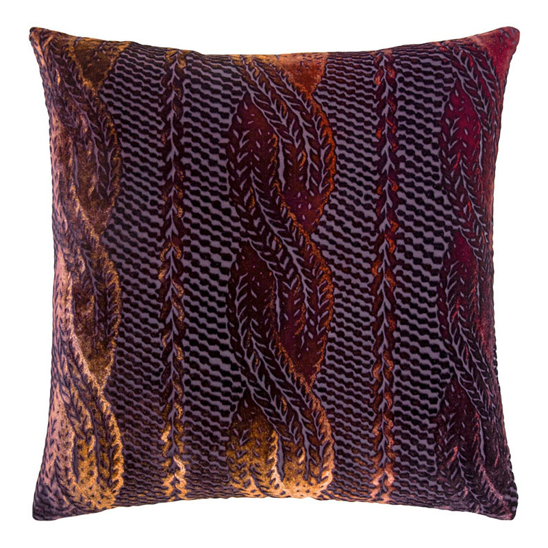 Cable Knit Velvet Pillow by Kevin O'Brien Studio