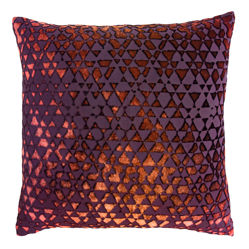 Triangles Velvet Throw Pillow By Kevin O'Brien Studio