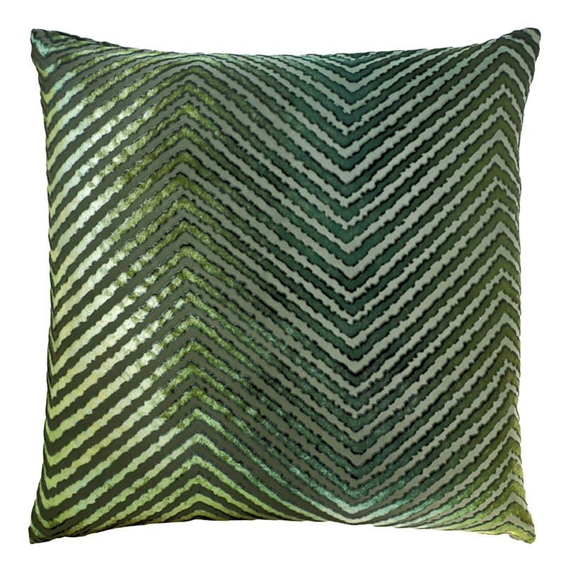 Chevron Velvet Decorative Pillow By Kevin O'Brien Studio