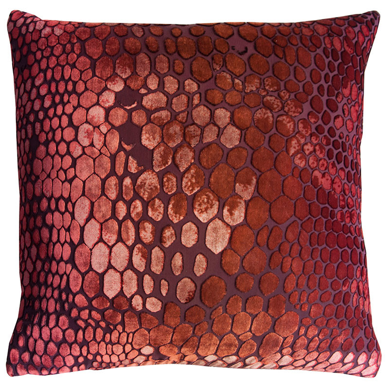 Snakeskin Velvet Throw Pillow By Kevin O'Brien Studio