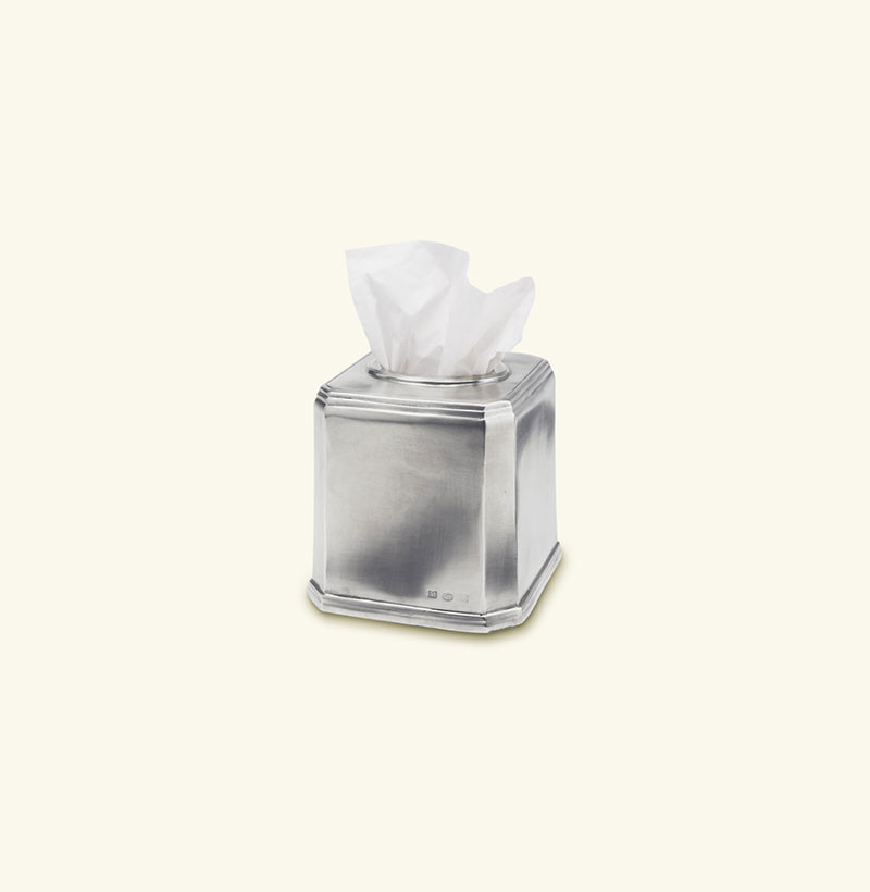 Dolomiti Tissue Box, Square by Match 1995 Pewter