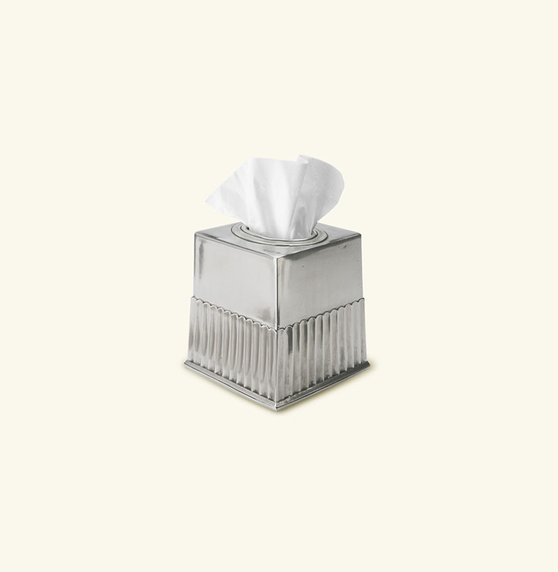 Impero Tissue Box, Square by Match 1995 Pewter