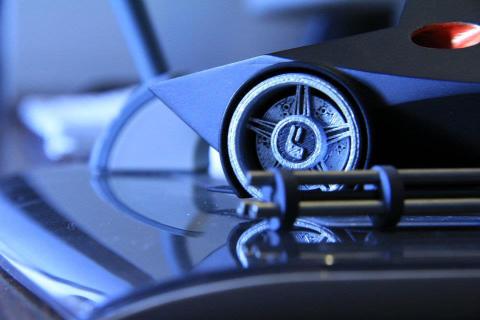 3D printed car model on display