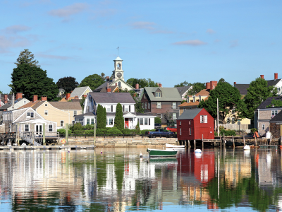 New Hampshire city waterfront view