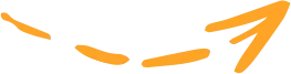 Three orange, hand-drawn arrows pointing toward the center, each with a gray shadow beneath.