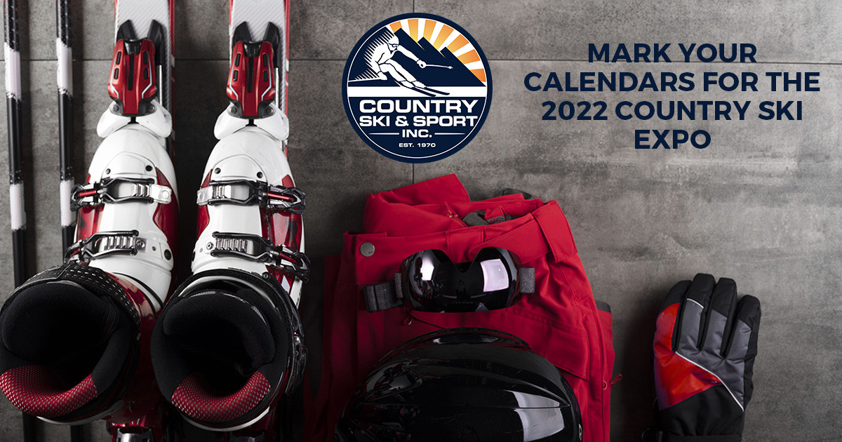 Red ski gear display