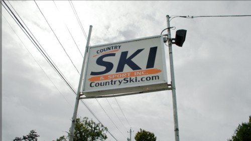 country ski and sport sign in quincy mass