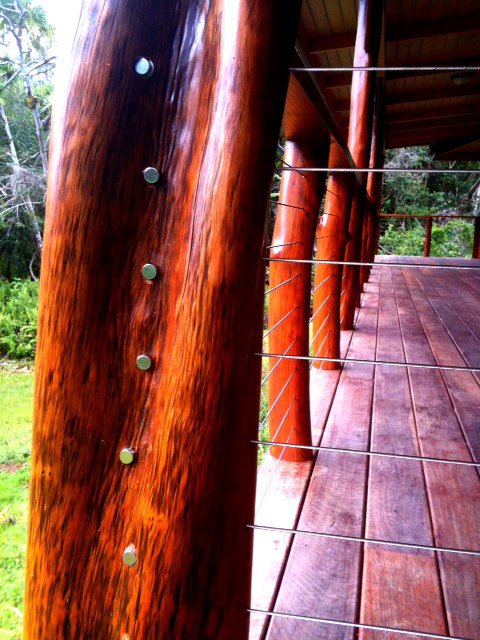 Cable Railing Button & Threaded Tensioning Assembly in Use