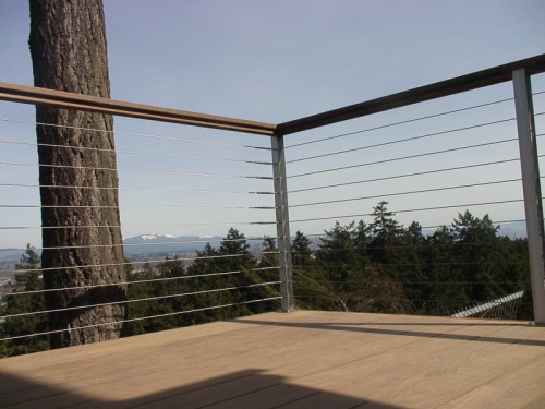 Cable Railing Button Assembly in Use