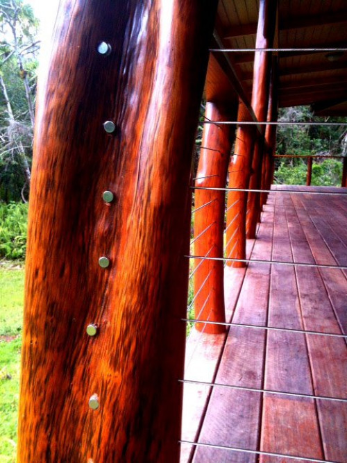 Cable Railing Button & Threaded Tensioning Assembly in Use