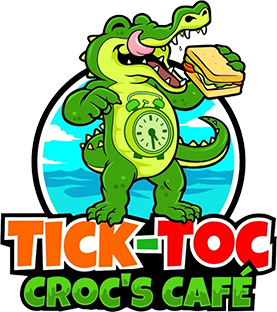 Tick-Toc Croc's Cafe Logo