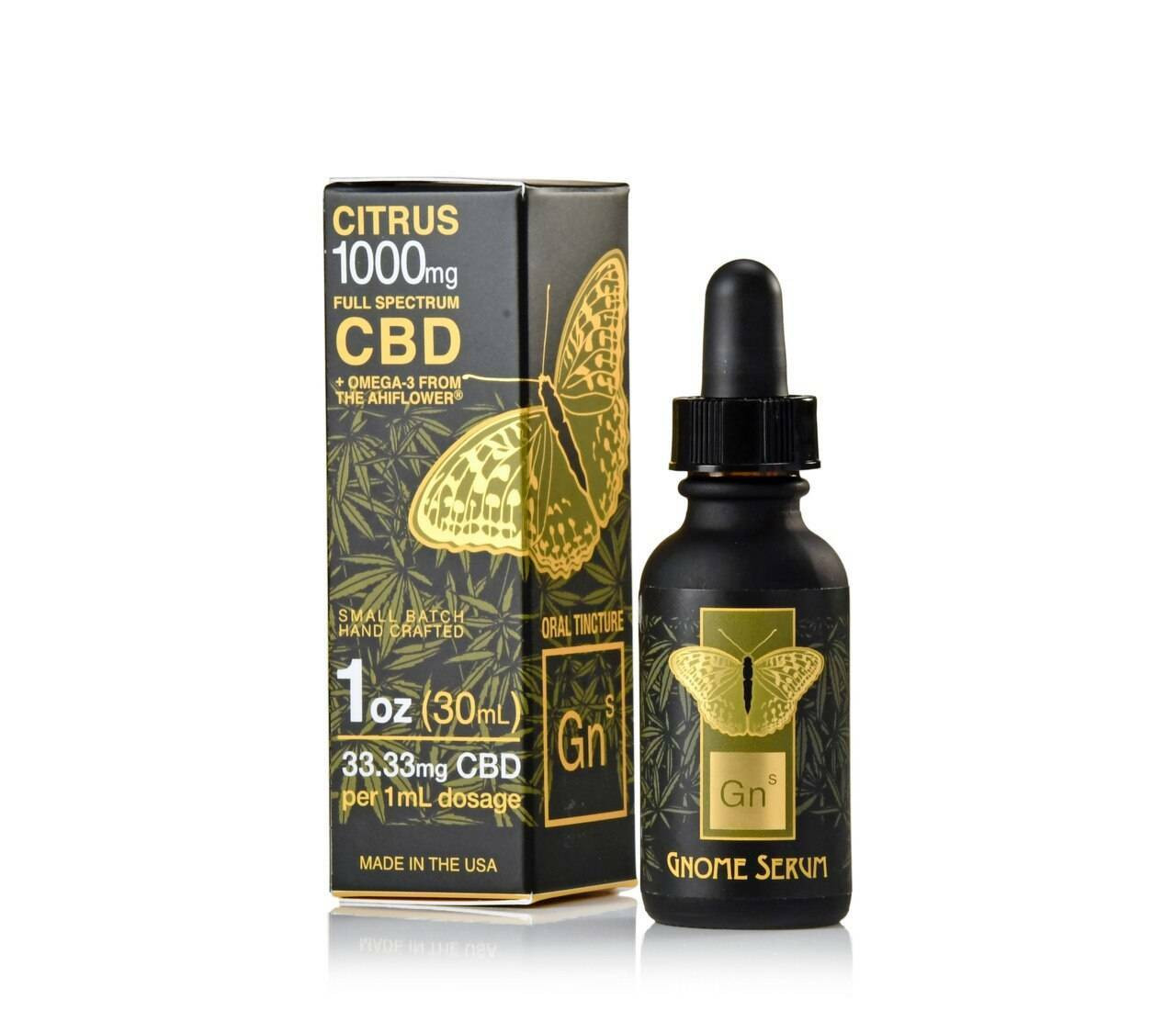 Tincture Full Spectrum Hemp Extract 1000mg Citrus Flavor (33.33mg per 1mL 1 dropper)