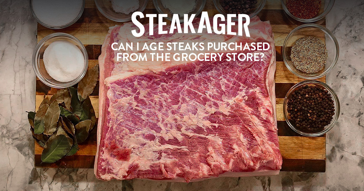 Cut of meat on cutting board with spices