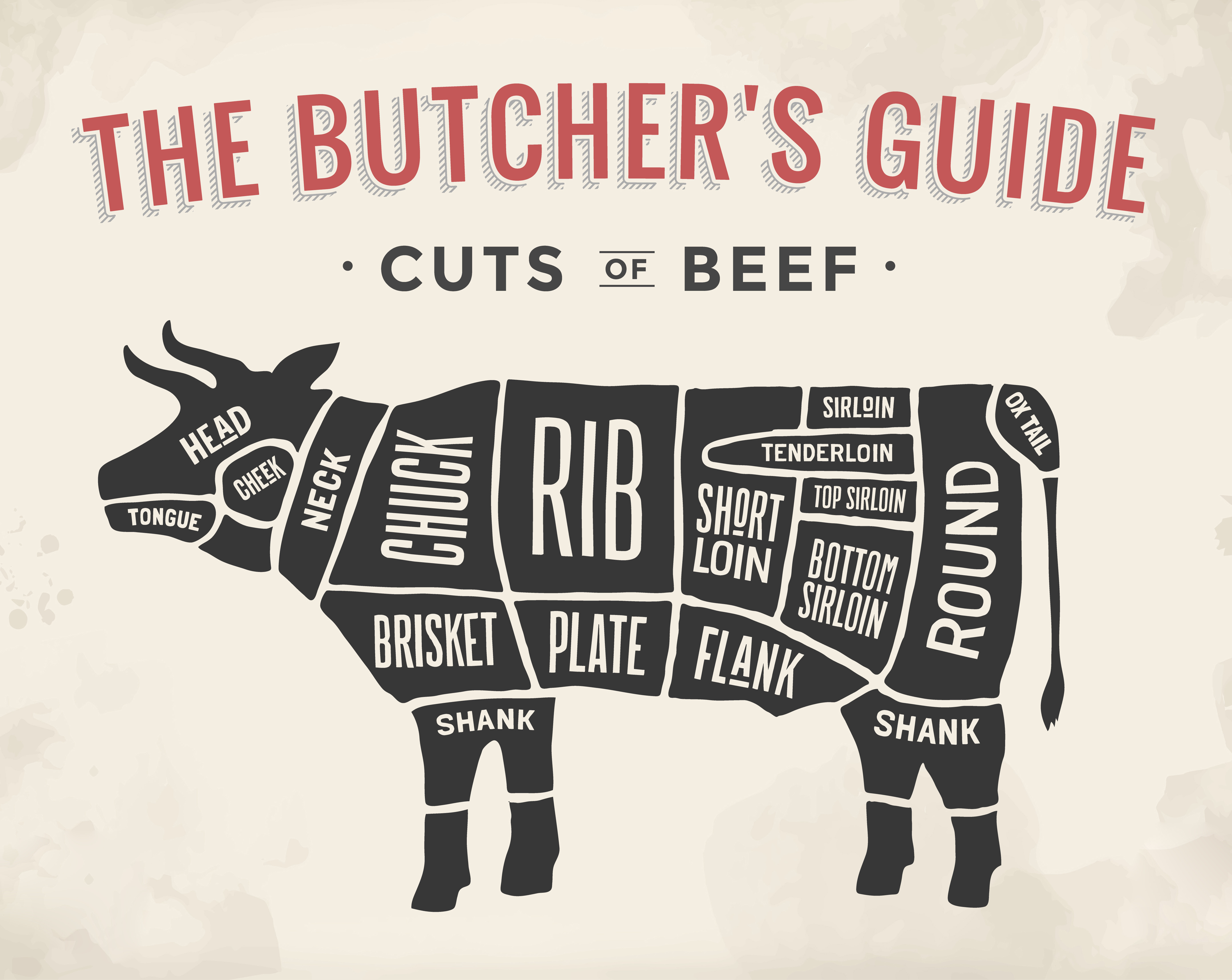 Butcher's gudie to cuts of beef