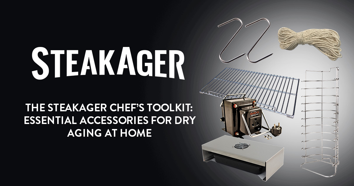 various steakager accessories, racks hooks twine "the steakager chef's toolkit: essential accessories for dry aging at home"