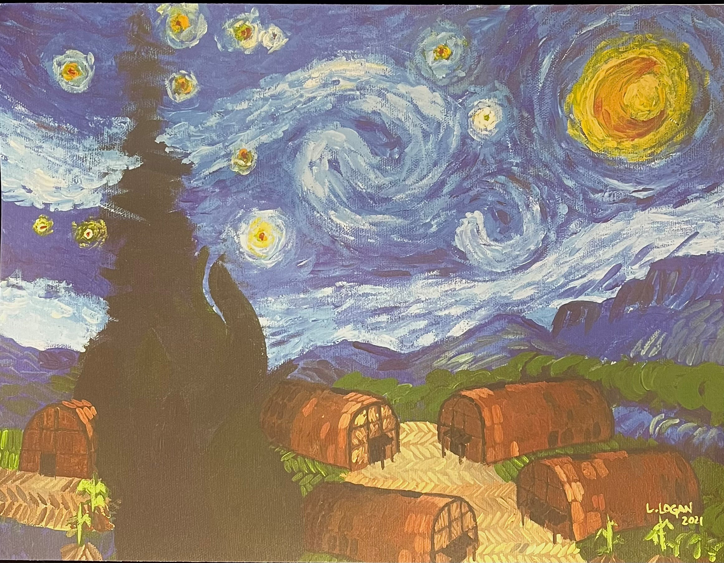 Longhouse Starry Night Print
