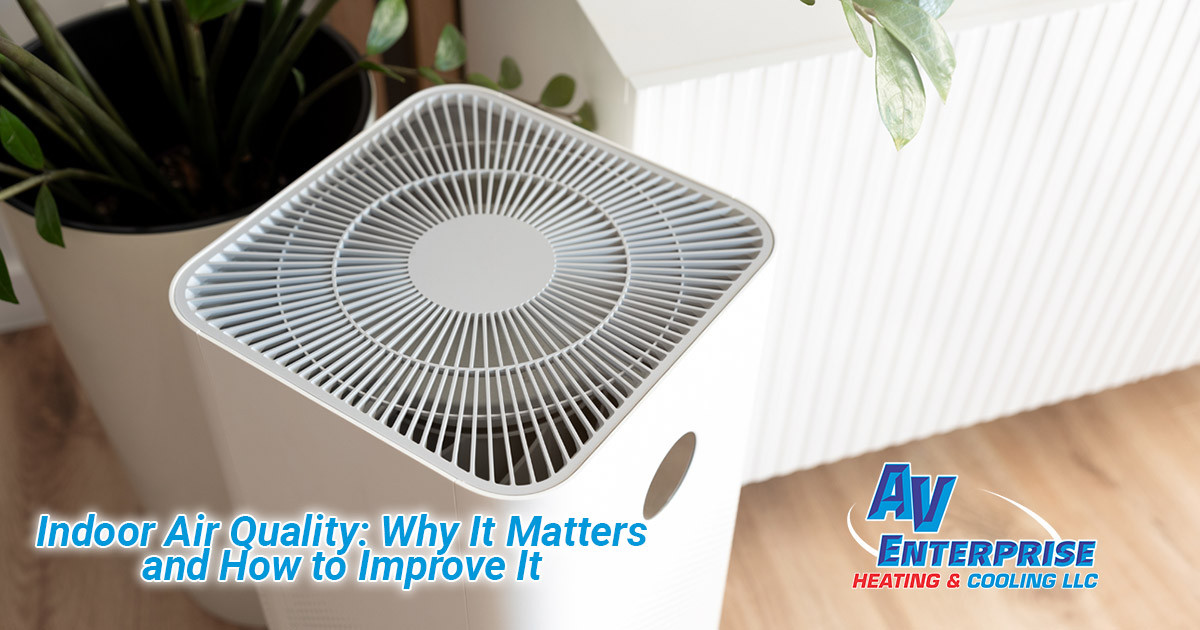 small indoor air purifier in home living room