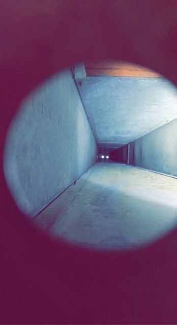 ventilation duct after being cleaned by av enterprise heating and cooling