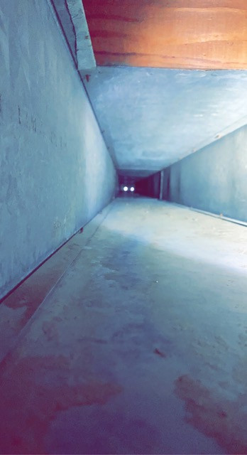 air duct after being cleaned by av enterprise heating and cooling