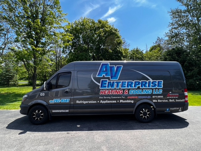 AV Enterprise Heating & Cooling company fleet in Rochester NY