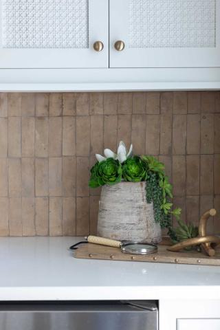 bespoke grey tile outdoor kitchen