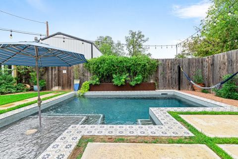 custom tile inground pool ledge