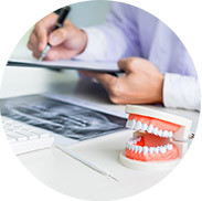 dentist reviewing xray