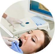 woman getting tooth xray