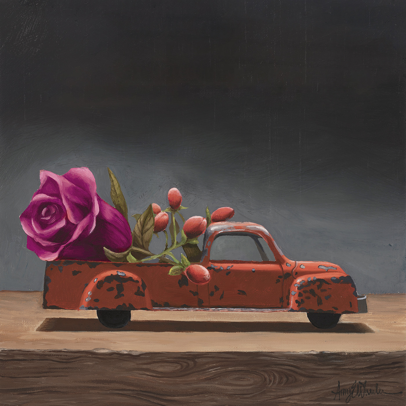 Rose, St. John's Wort, Toy truck