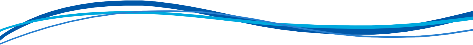 Four overlapping blue wavy lines on a light gray background, creating a flowing abstract design.